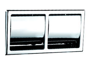 Закрытый двойной малый держатель рулонной бумаги с металлом KW-A15